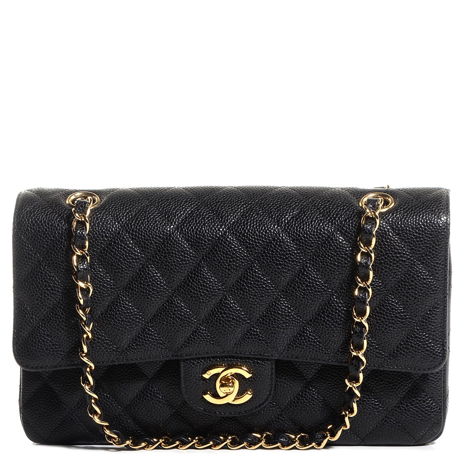 Chanel Caviar Quilted Medium Double Flap Black 1 of 8