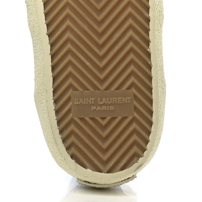 Saint Laurent Calfskin Crystal Glitter Venice Low Top Sneakers 35.5 Blue 8 of 9