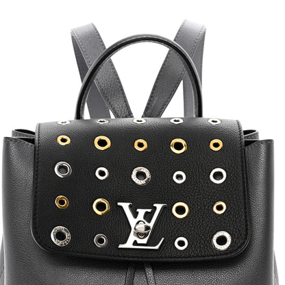 Louis Vuitton Metallic Calfskin Eyelet Lockme Backpack Black 5 of 9