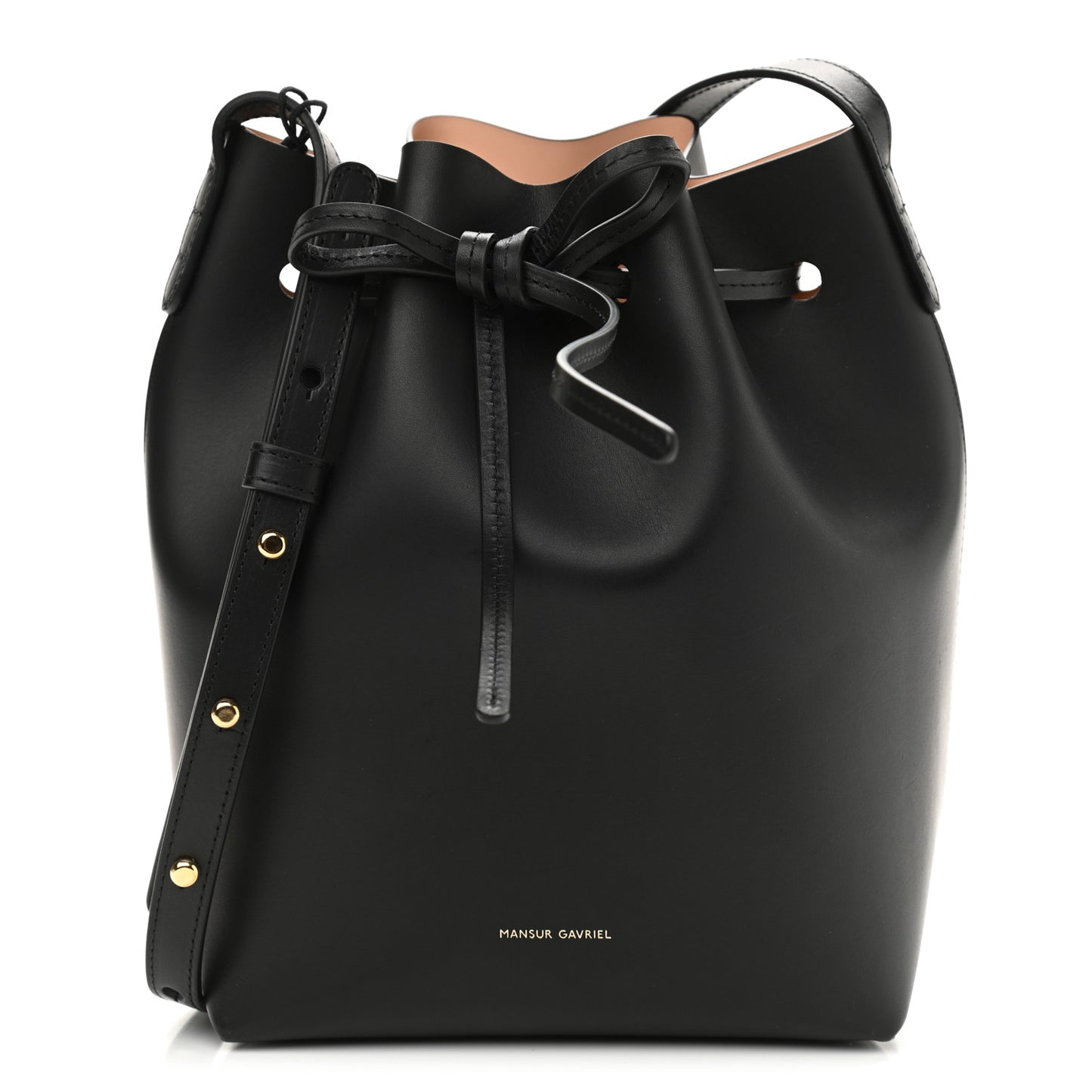Calfskin Mini Bucket Bag Black Ballerina