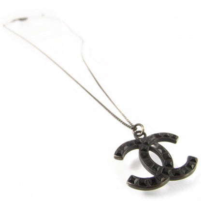 Chanel All Black Studded CC Necklace 1 of 5