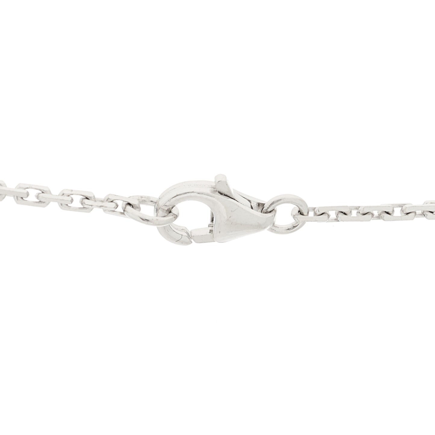 18K White Gold 3 Diamonds LOVE Pendant Necklace
