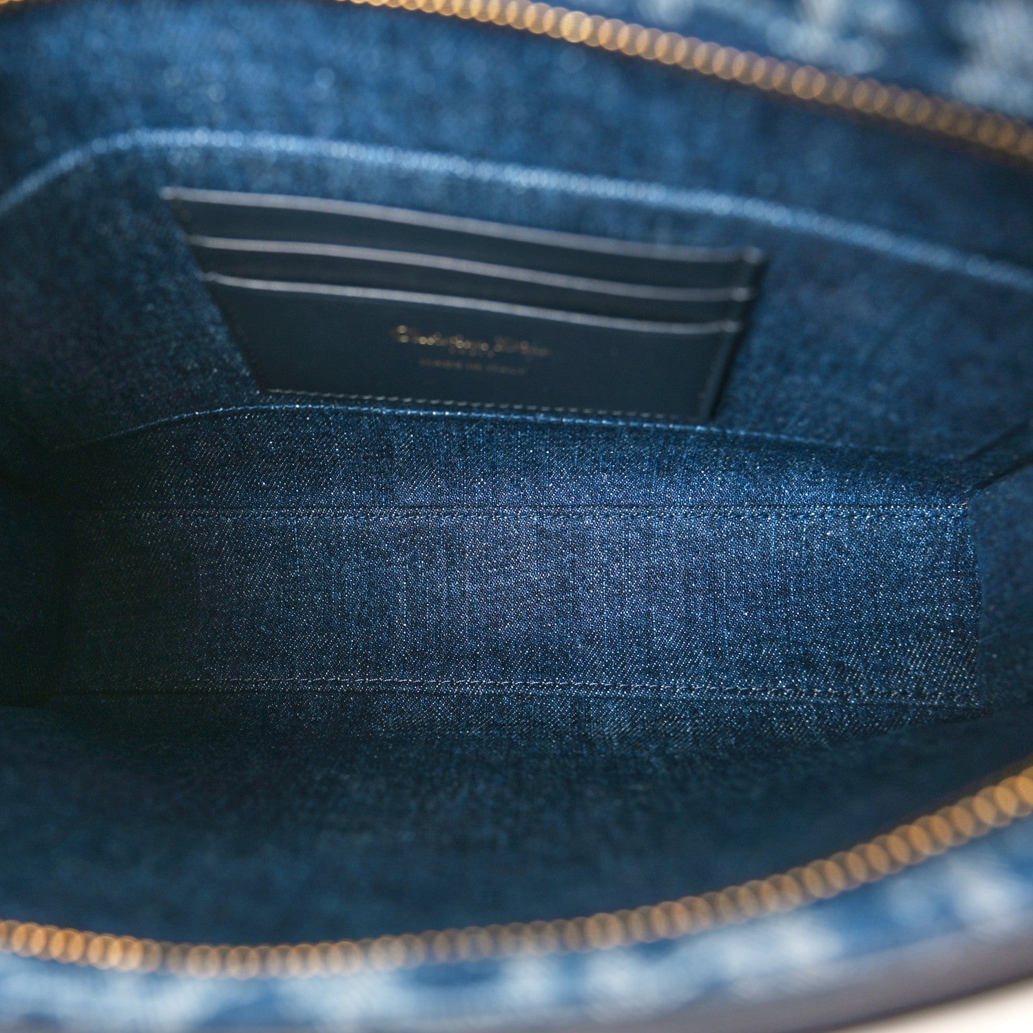 Christian Dior Denim Oblique 30 Montaigne Dea Pouch Blue 5 of 9
