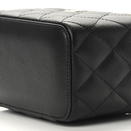 Chanel Caviar Quilted Small Vanity Case With Chain Black 9 of 9