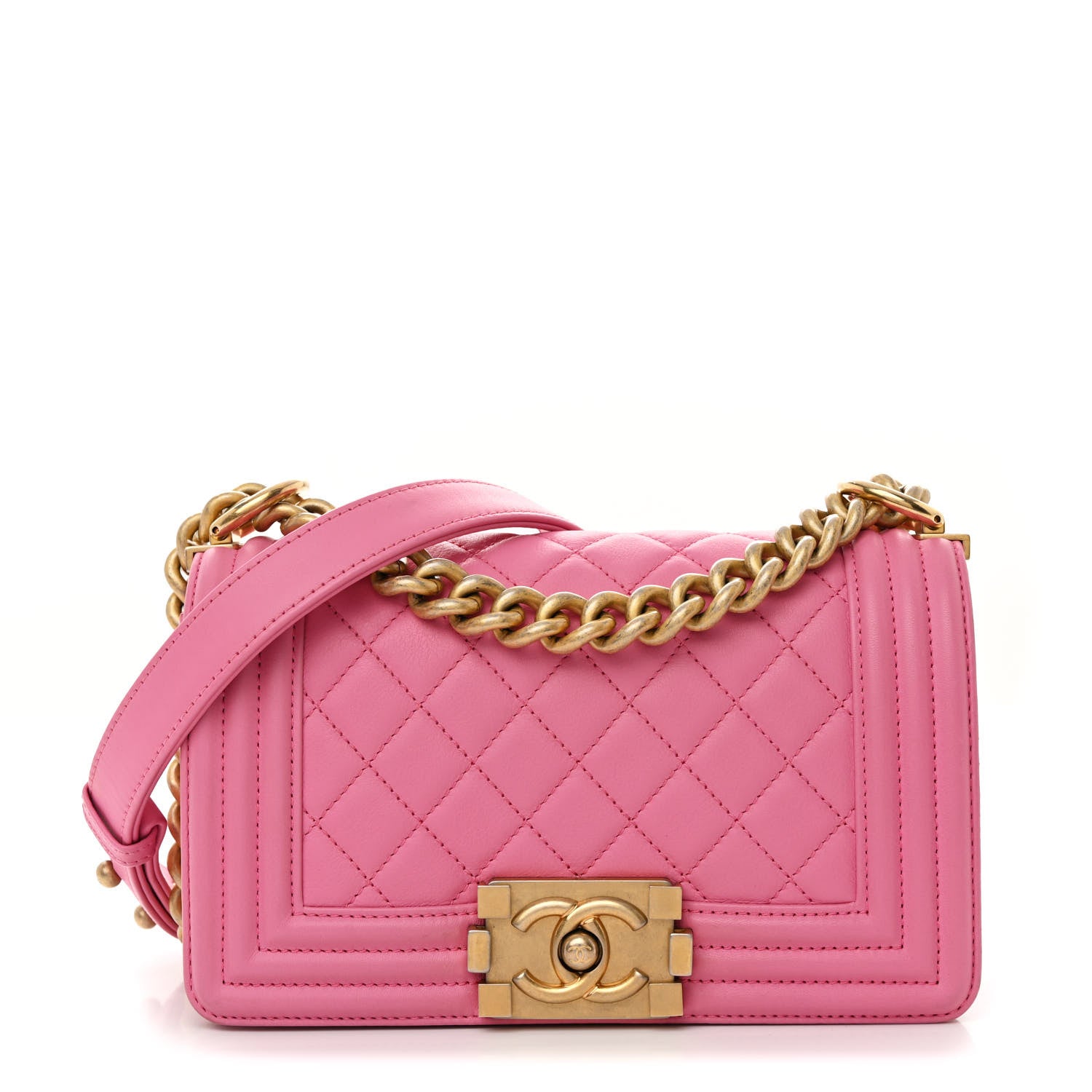 Chanel Calfskin Quilted Small Boy Flap Pink 1 of 12