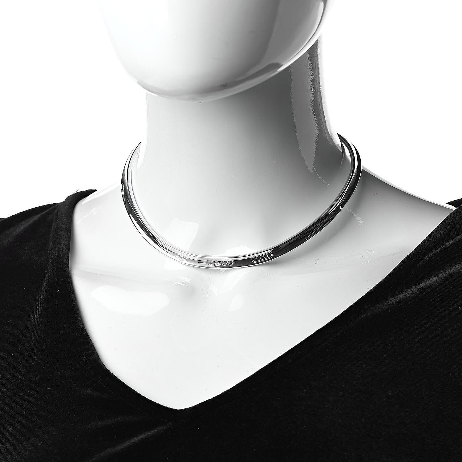 Tiffany Sterling Silver 1837 Collar Necklace 2 of 6