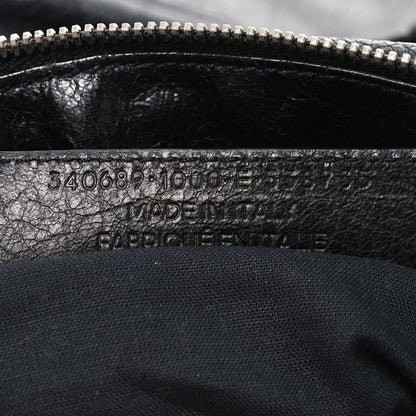 Balenciaga Agneau Classic Silver Hardware Weekender Black 7 of 12