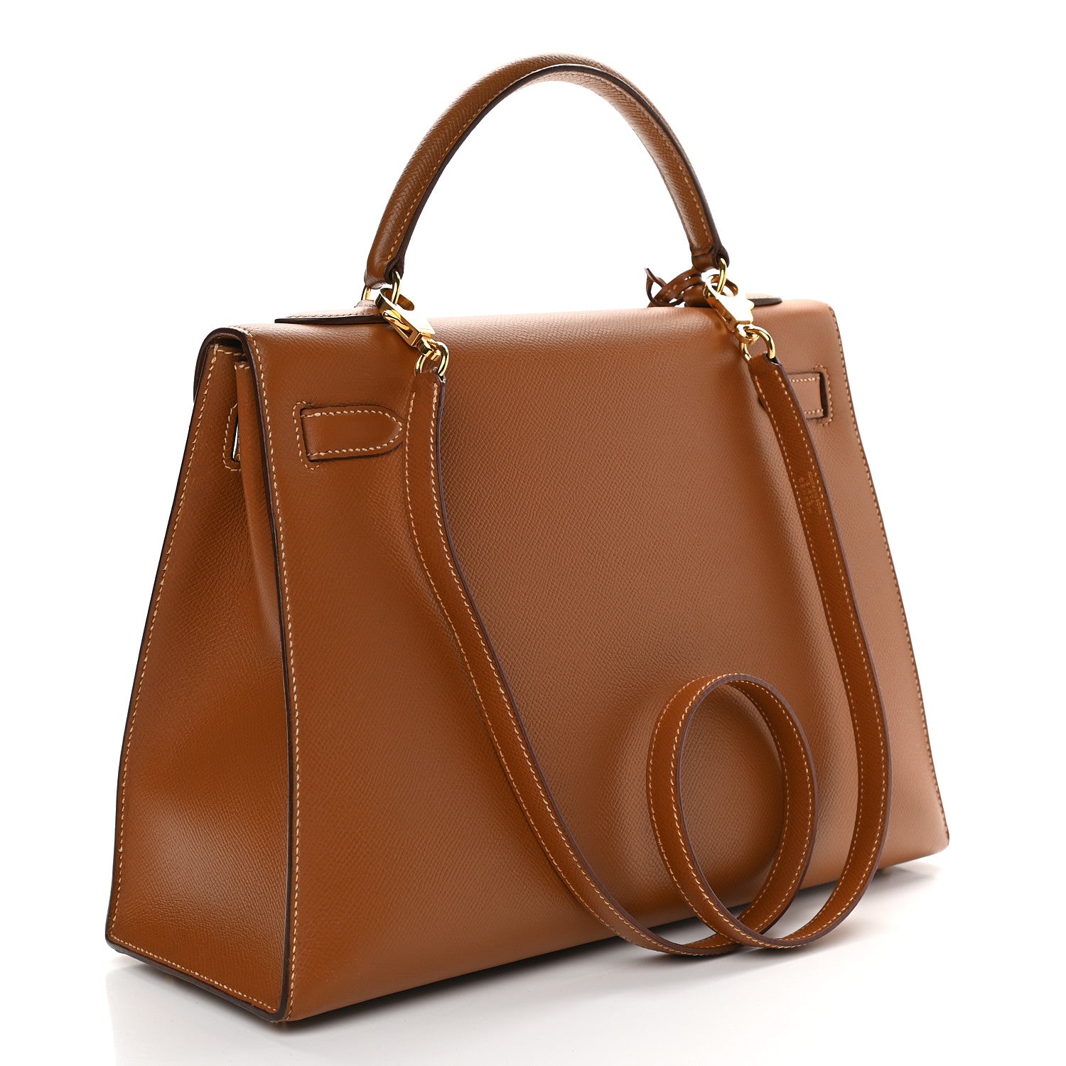 Hermes Courchevel Kelly Sellier 32 Gold 2 of 10