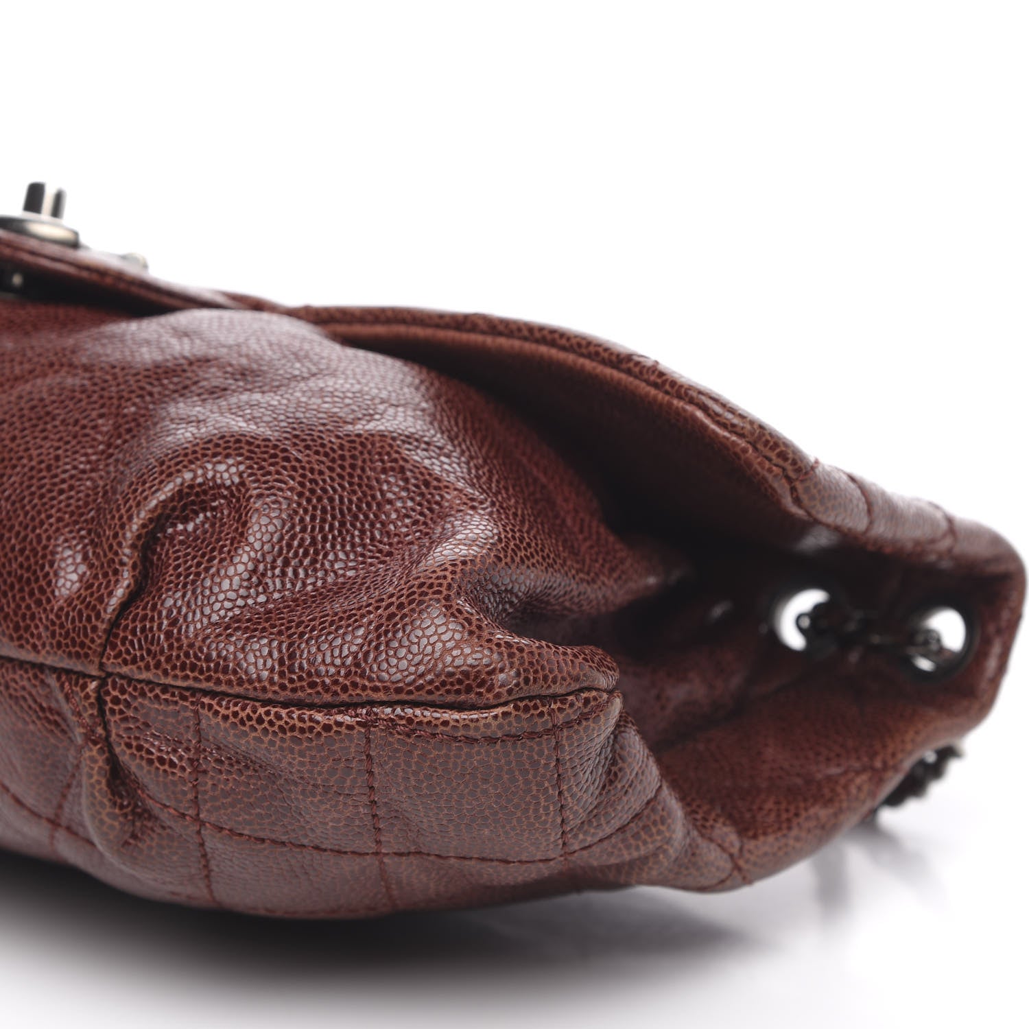 Chanel Caviar Quilted Medium Elastic Flap Bordeaux 9 of 12