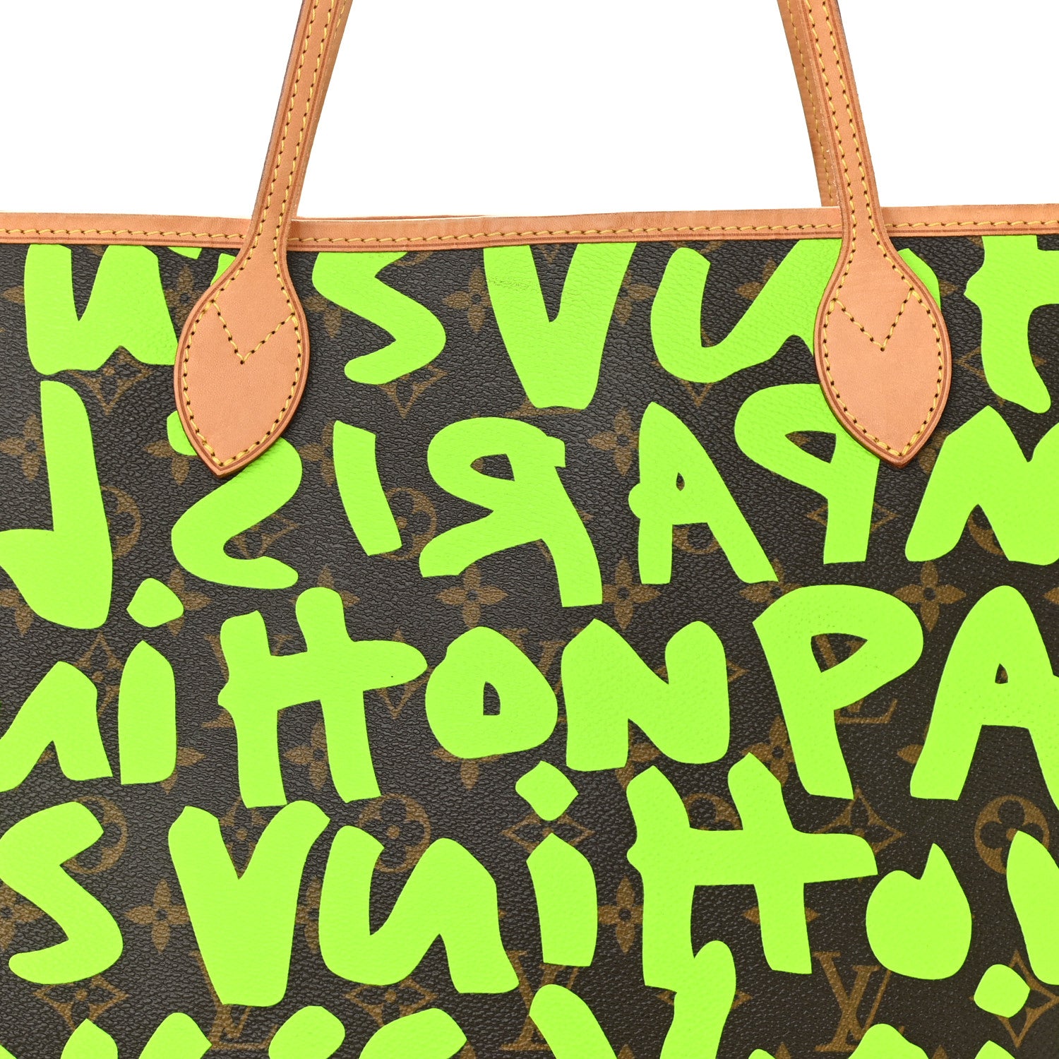 Louis Vuitton Monogram Graffiti Neverfull GM Green 7 of 9