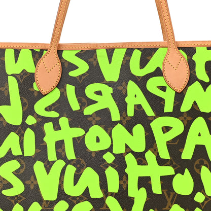 Louis Vuitton Monogram Graffiti Neverfull GM Green 7 of 9