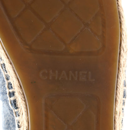 Chanel Denim CC Espadrilles 41 Blue Black 6 of 13