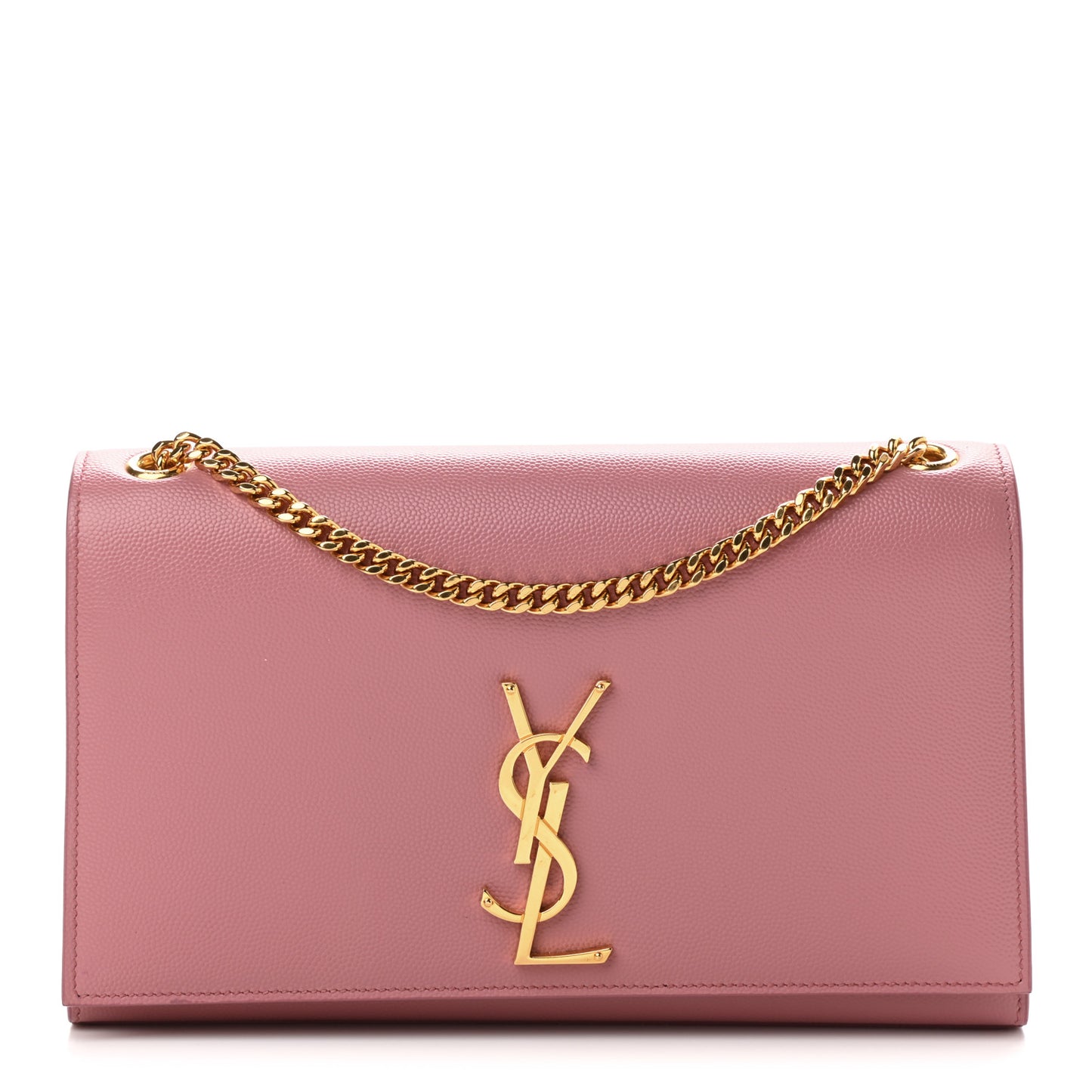 Grain De Poudre Medium Classic Monogram Kate Satchel Dark Rose