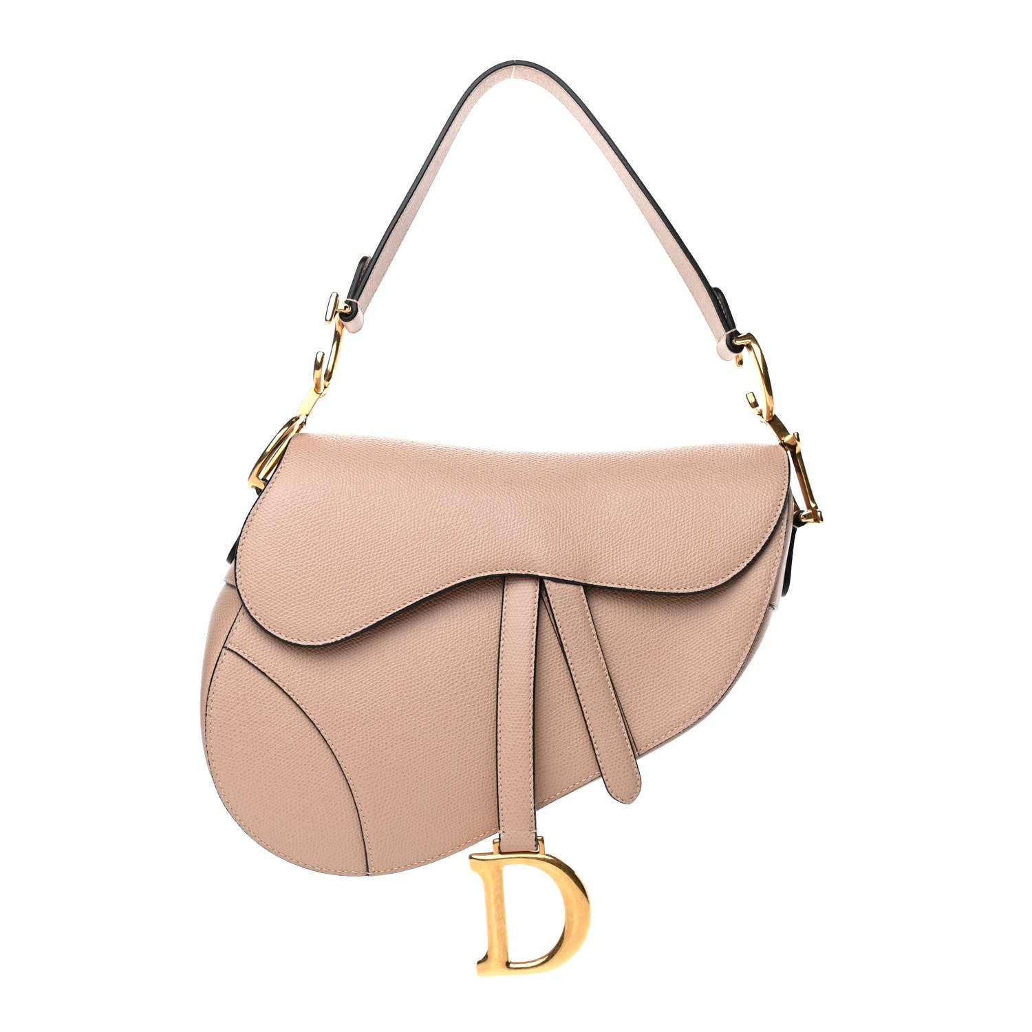 Christian Dior Calfskin Mini Saddle Bag Taupe 1 of 4