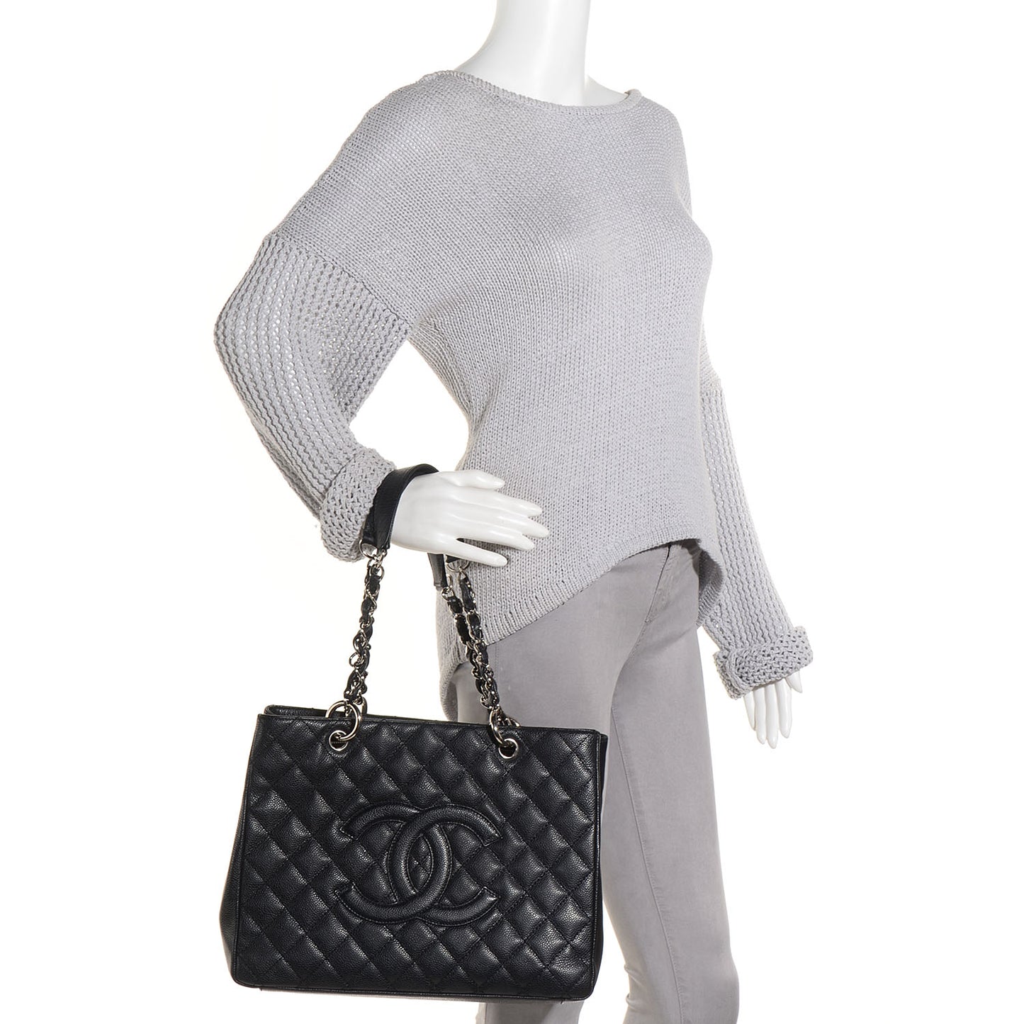 Caviar Grand Shopping Tote GST Black