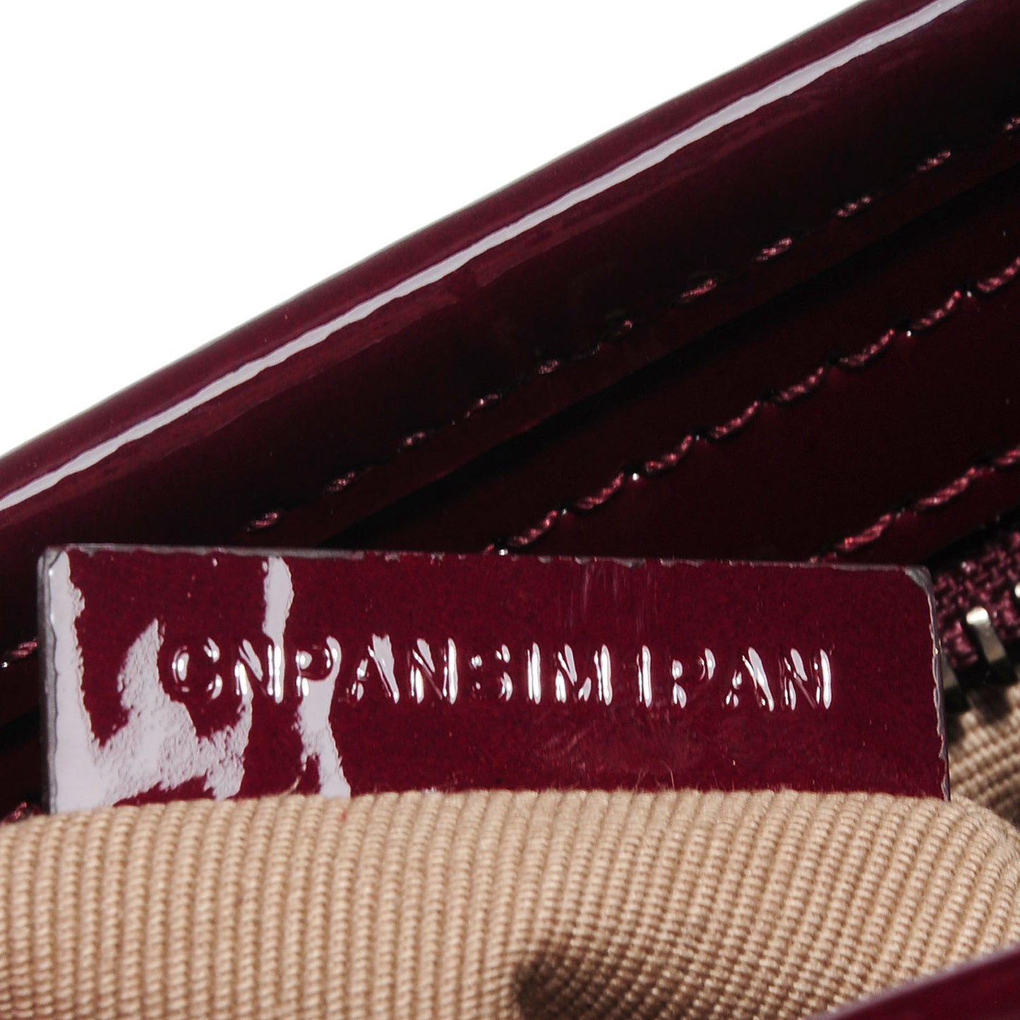 Patent Nova Check Shopper Tote Red