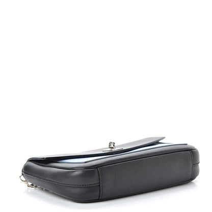 Christian Dior Calfskin Bi-Color Wallet On Chain Black Blue 4 of 10