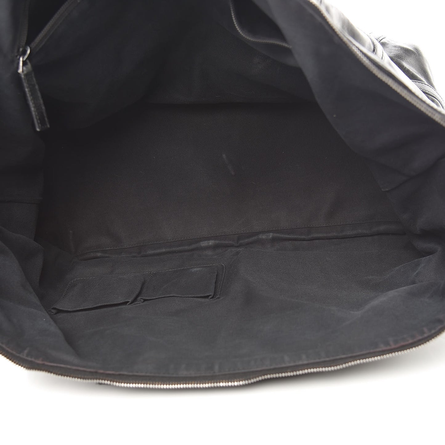 Calfskin Sac Hamptons Weekender Bag Black