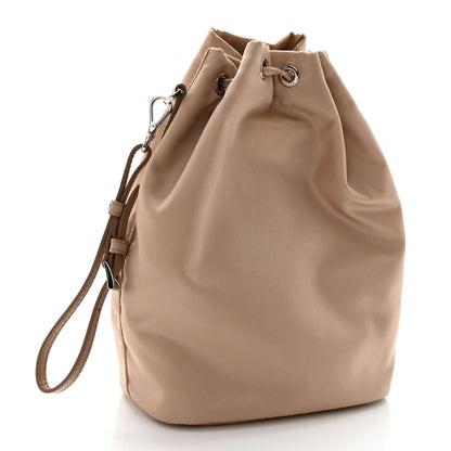 Prada Saffiano Tessuto Nylon Vela Bucket Wristlet Cammeo 3 of 6