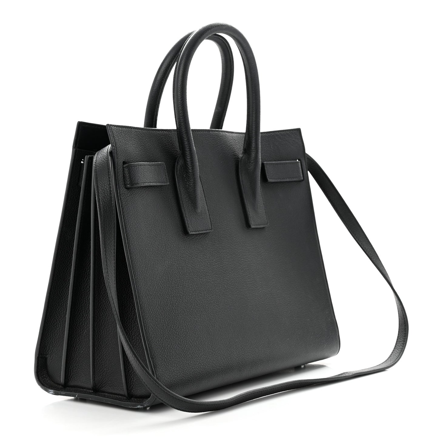 Grained Calfskin Small Sac De Jour Black