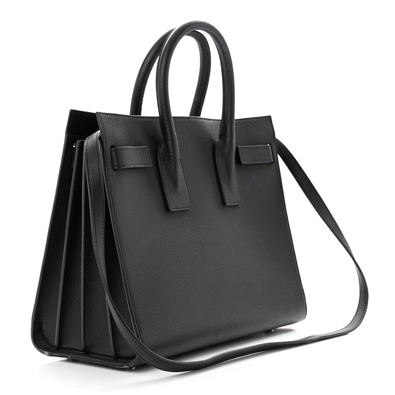 Saint Laurent Grained Calfskin Small Sac De Jour Black 4 of 13