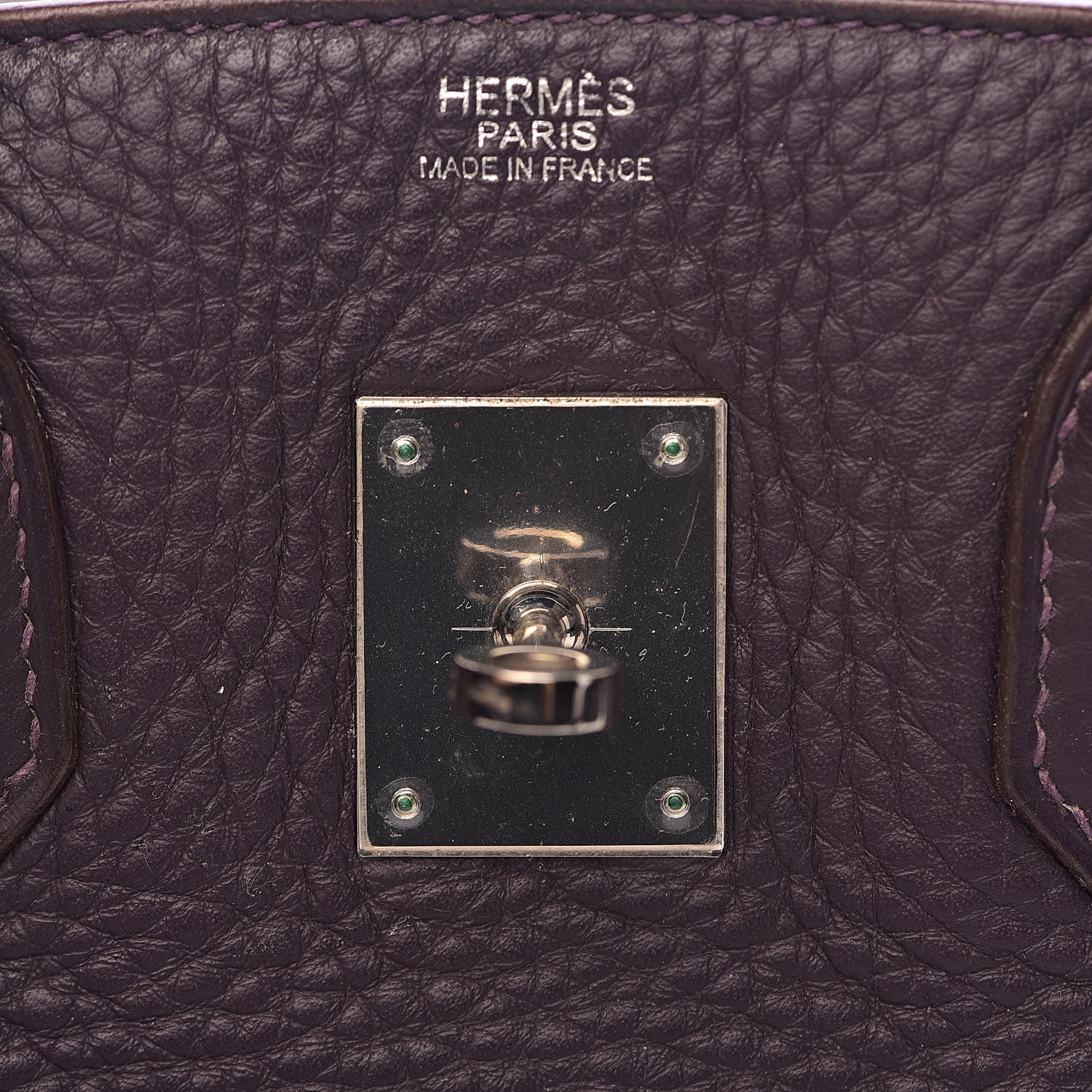 Hermes Taurillon Clemence Birkin 30 Raisin 7 of 39