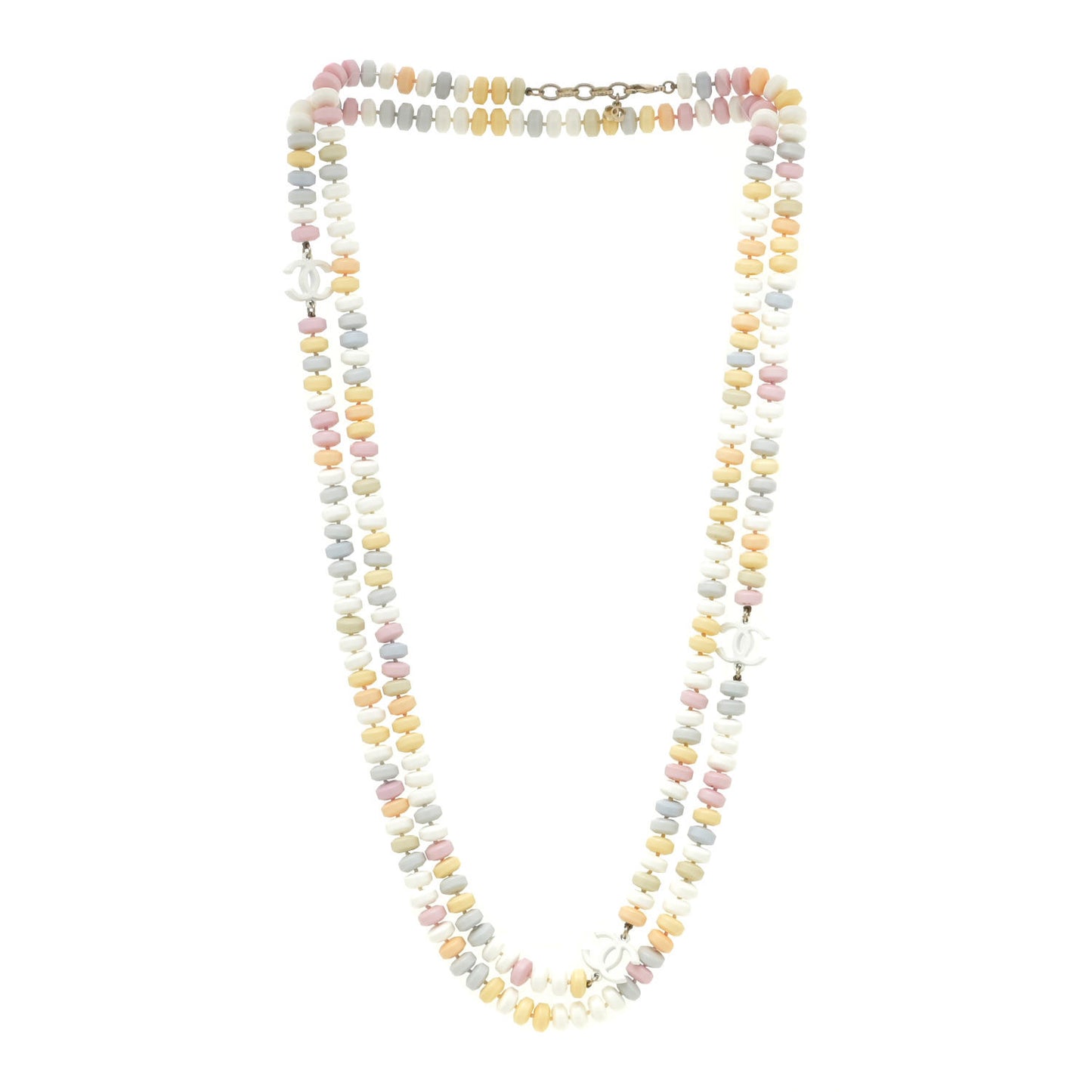 Candy CC Double Strand Necklace Multicolor