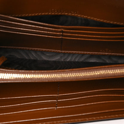 Gucci GG Supreme Monogram Azalea Calfskin Web Jackie 1961 Chain Wallet Beige Ebony Brown Sugar 5 of 8