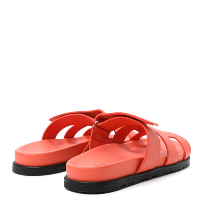 Hermes Epsom Womens Chypre Sandals 37 Rose Sorbert 4 of 8