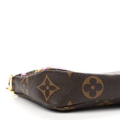 Louis Vuitton Monogram 2021 Christmas Animation Japanese Garden Mini Pochette Accessories Wisteria Pink 9 of 10