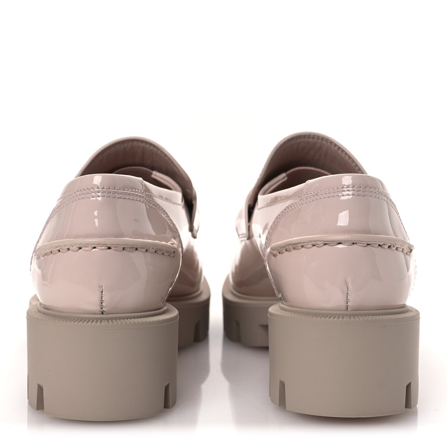 Christian Louboutin Patent Womens CL Moc Lug Flat Loafers 36 Leche 6 of 11
