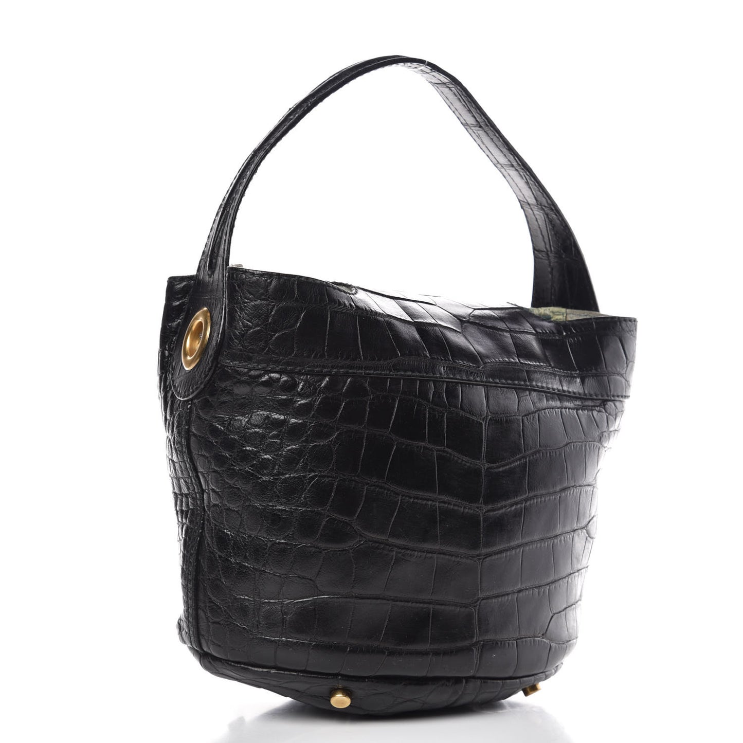 Alligator Capri Flap Hobo Black