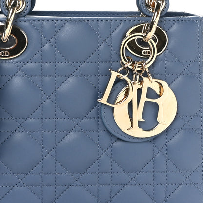 Christian Dior Lambskin Cannage Small My ABCDior Lady Dior Denim Blue 8 of 11