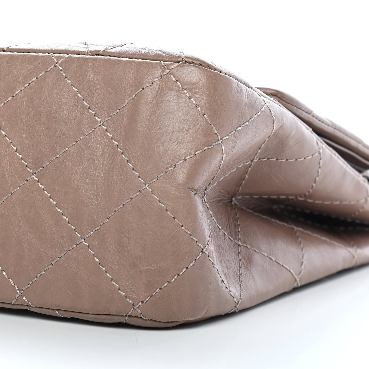 Aged Calfskin Quilted 2.55 Reissue 227 Flap Brown