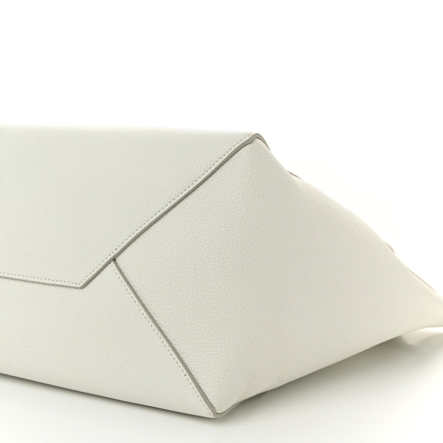 Celine Soft Grained Calfskin Small Belt Cabas Phantom White 11 of 11