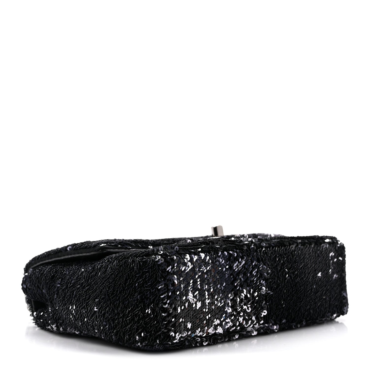 Chanel Sequin Quilted Small Single Flap Black 4 of 11