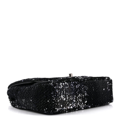 Chanel Sequin Quilted Small Single Flap Black 4 of 11