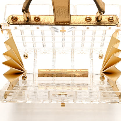 Dolce & Gabbana Plexiglass Bohemia Box Bag Gold 5 of 13