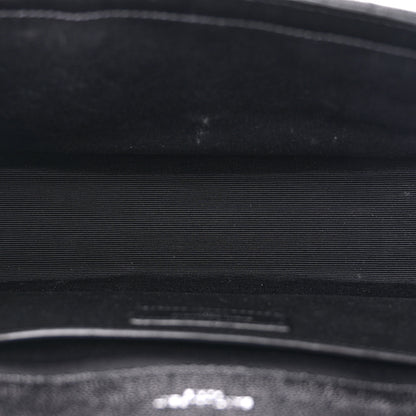 Saint Laurent SAINT LAURENT Grain De Poudre Textured Mixed Matelasse Triquilt Medium Monogram Satchel Black 5 of 14