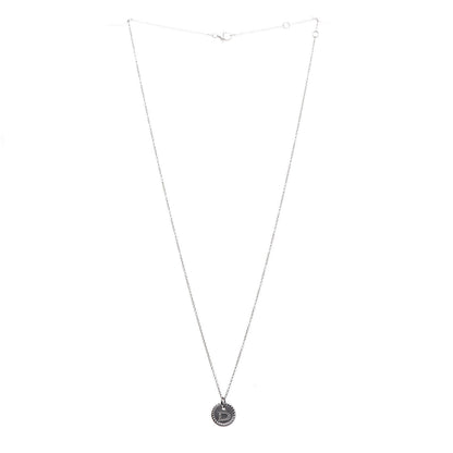 David Yurman 18K White Gold Diamond Initial D Charm Necklace 3 of 7