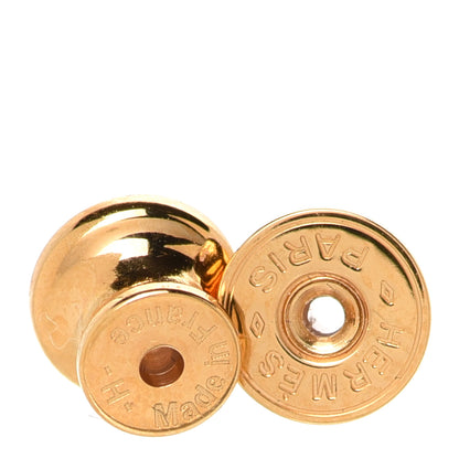 Hermes Gold Lacquered Mini Pop H Earrings White 6 of 7