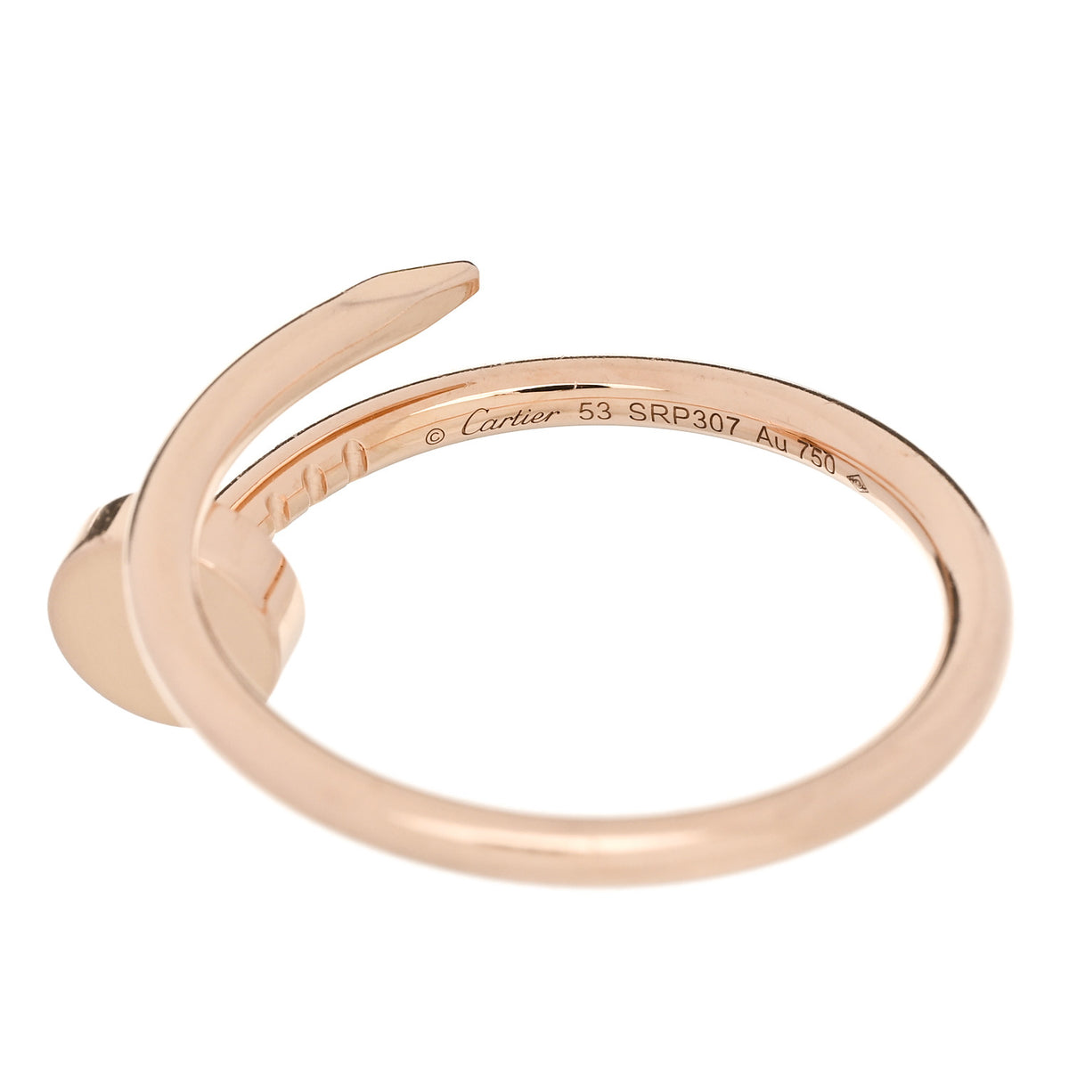 Cartier 18K Pink Gold Small Juste Un Clou Ring 53 6.5 5 of 6