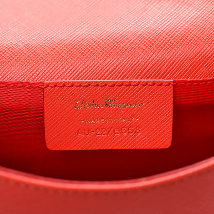 Salvatore Ferragamo Hammered Calfskin Mini Miss Vara Bow Chain Bag Red 6 of 8