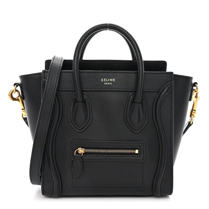 Celine Smooth Calfskin Nano Luggage Black 1 of 10