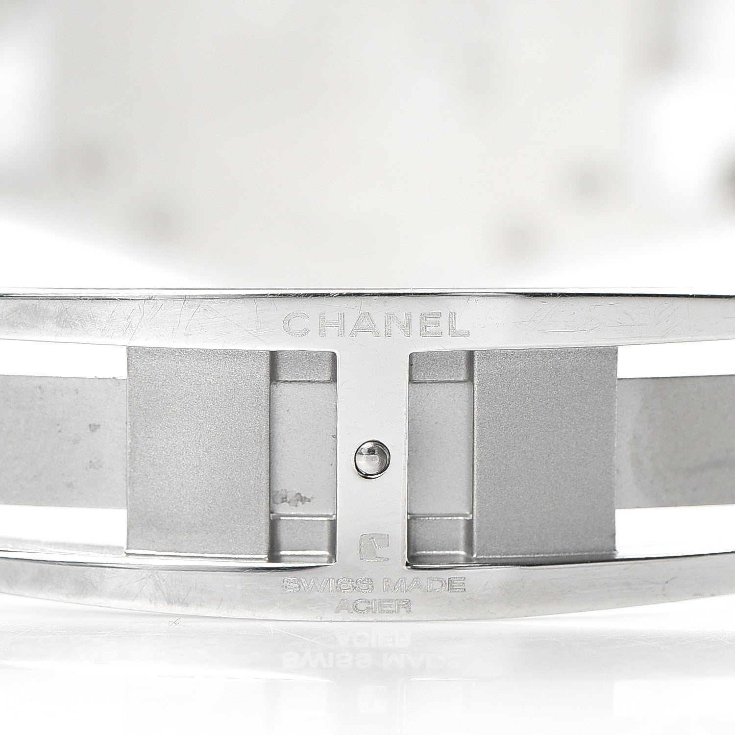 Chanel Stainless Steel Ceramic Diamond 33mm J12 Quartz Watch White 5 of 12