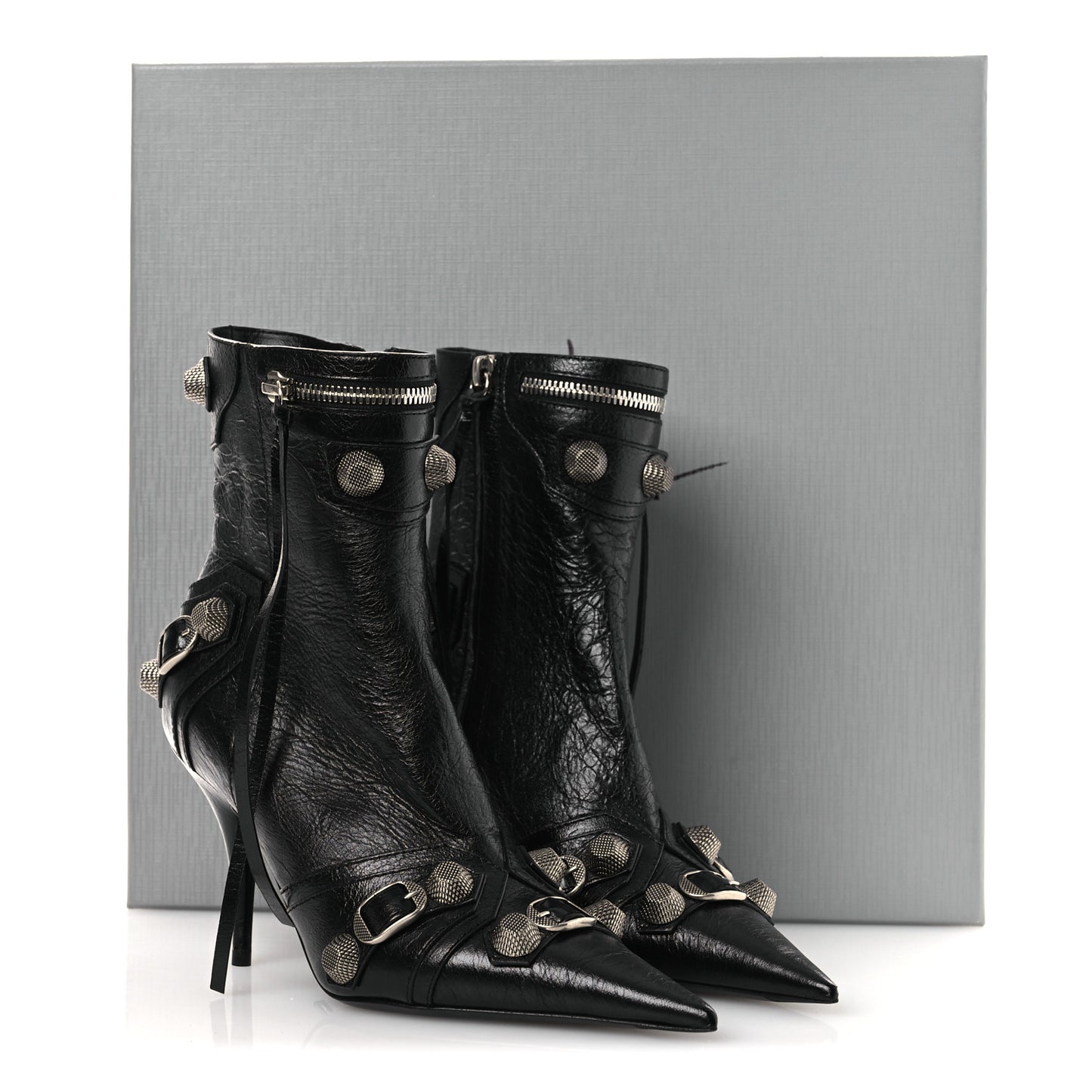 Agneau Arena Cagole 70mm Ankle Boots 37 Black