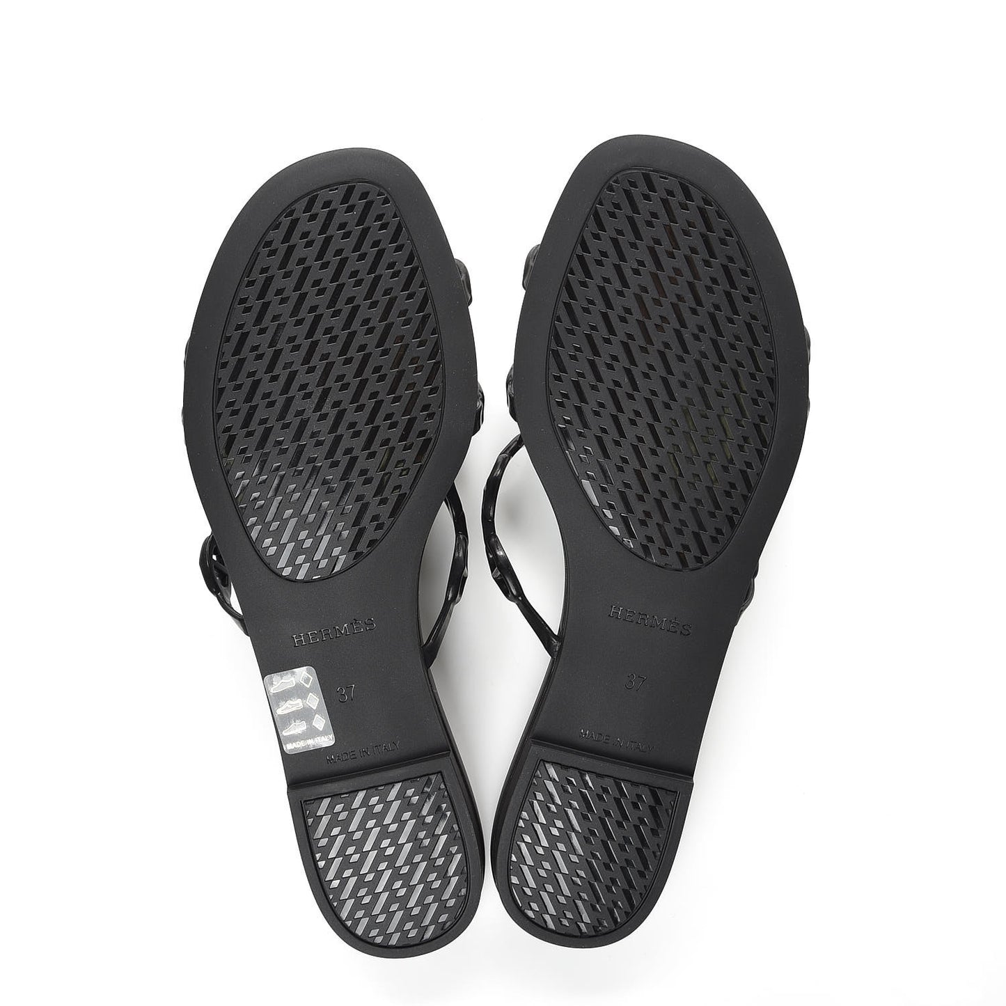 Rubber Chaine d'Ancre Rivage Sandals 37 Black