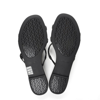 Hermes Rubber Chaine d'Ancre Rivage Sandals 37 Black 5 of 8