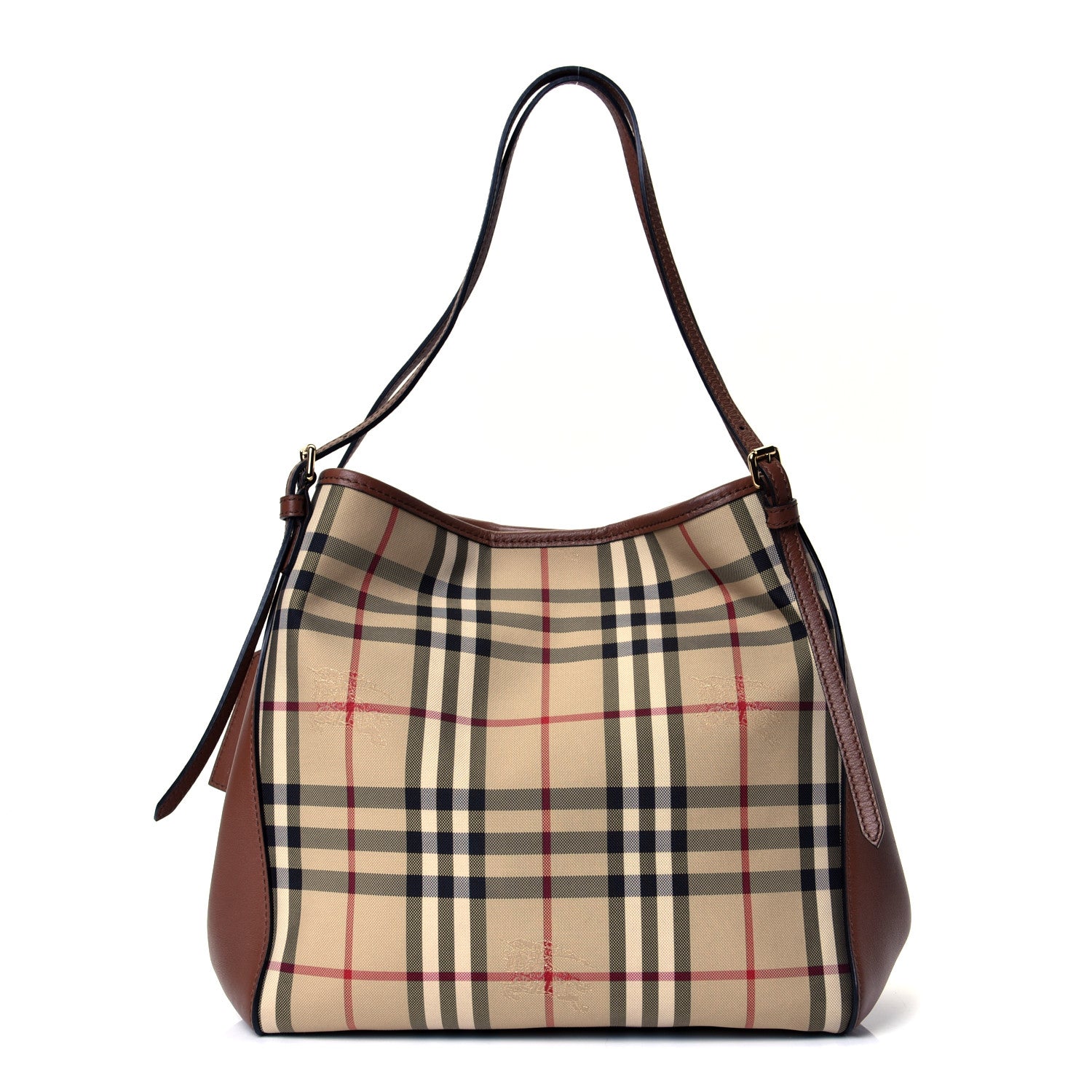 Burberry Horseferry Check Small Canterbury Tote Honey 1 of 4