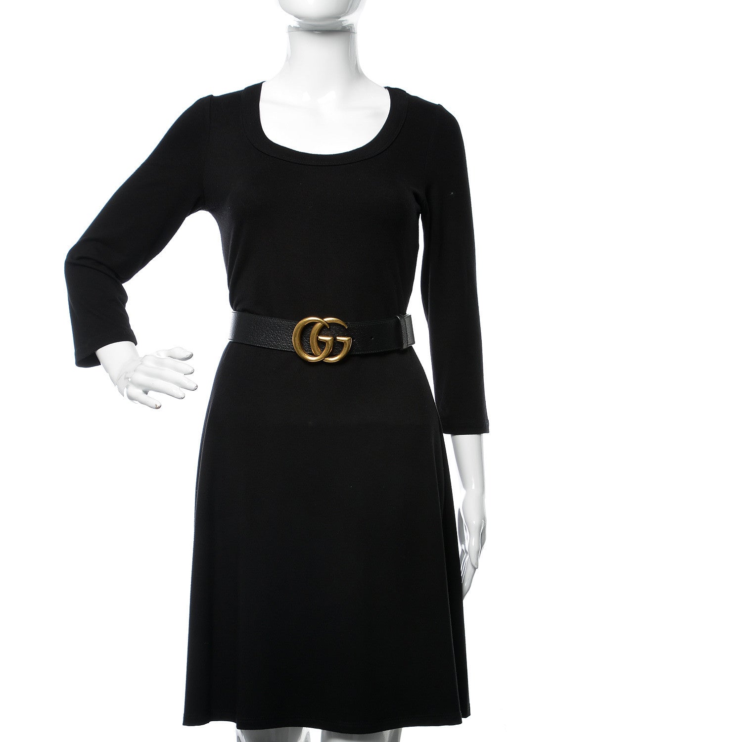 Gucci Textured Calfskin Double G 40mm Belt 95 38 Black 2 of 8